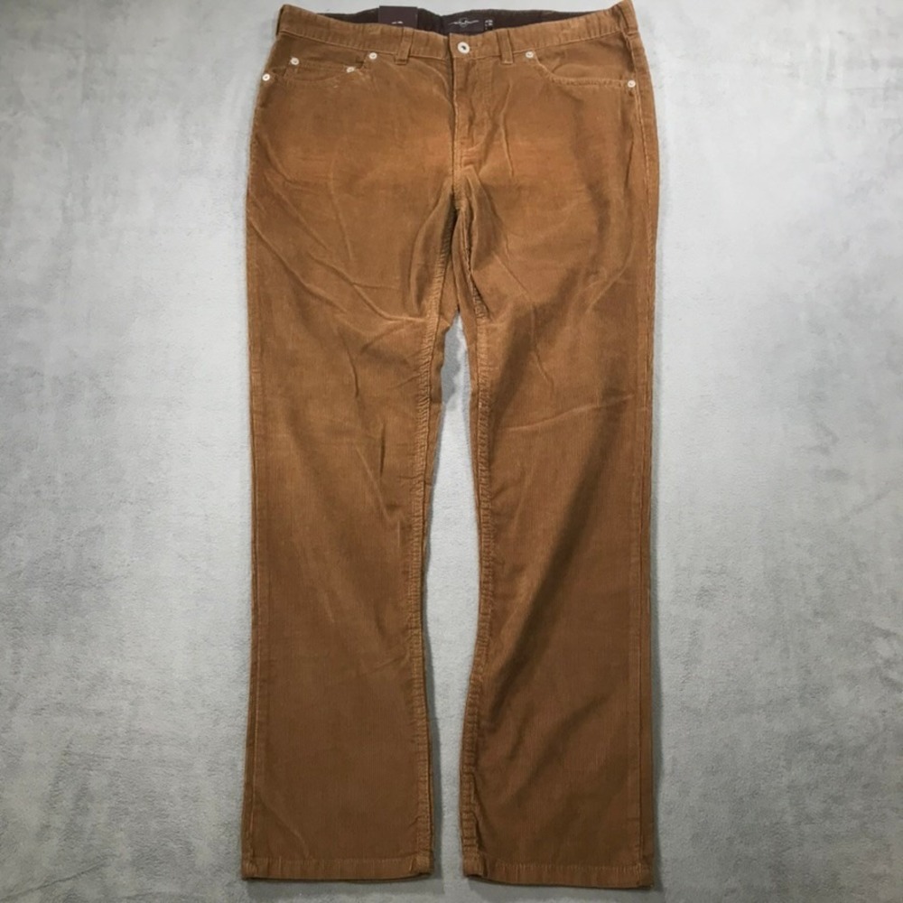 Black Brown 1826 Corduroy Pants Mens 34x30 Brown Straight Leg 5-Pocket